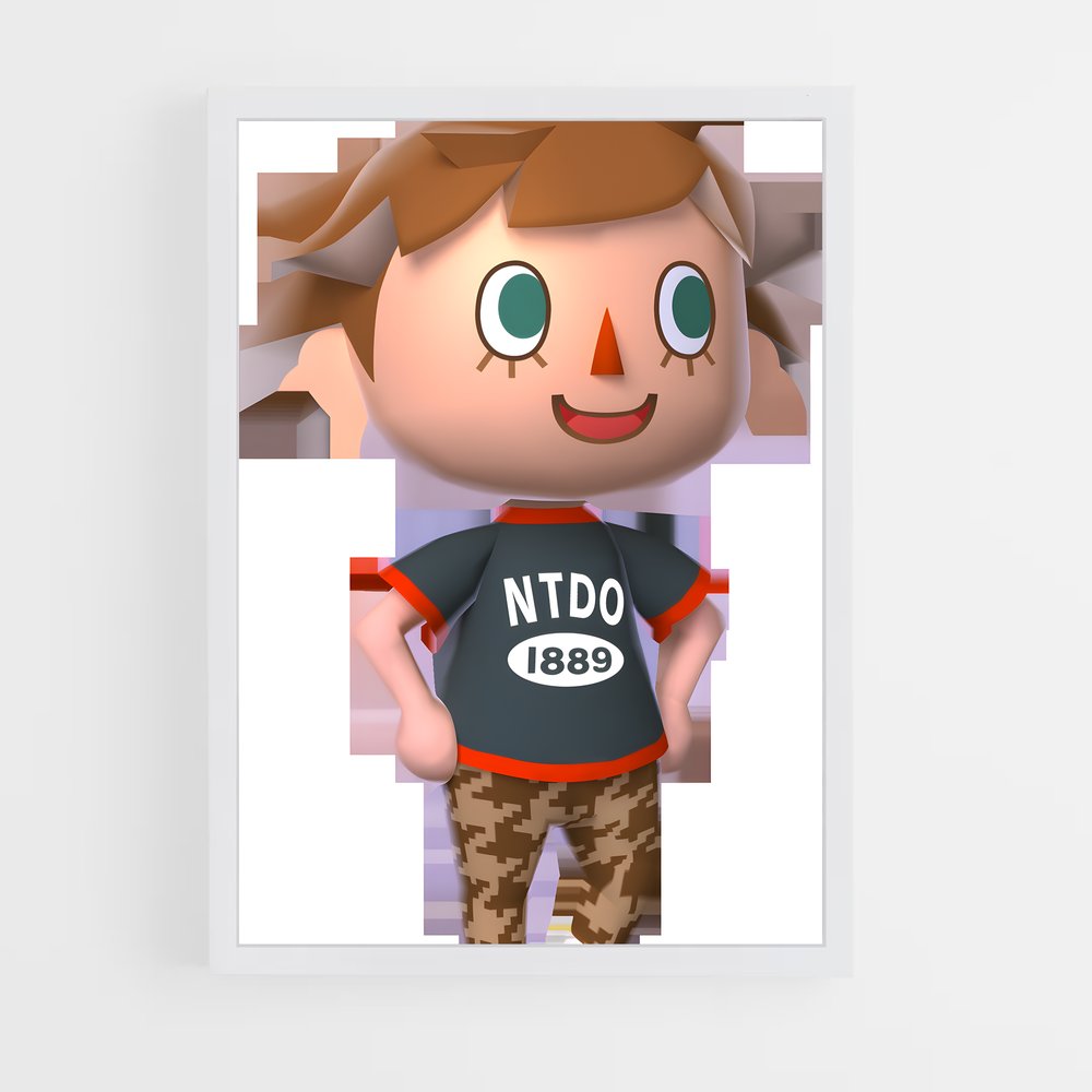Poster Le Villageois – affiche Animal Crossing (vue 3)
